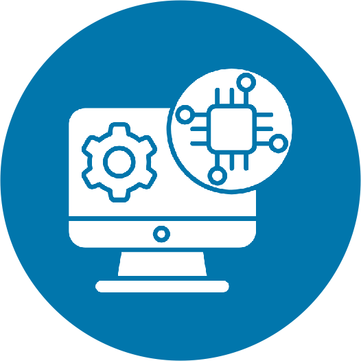 Computadora y microchip gráfico