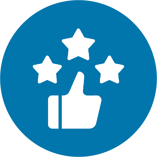 Pulgar arriba con estrellas